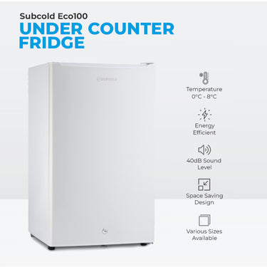 Subcold Eco100 LED Under Counter Fridge - White | Refurbished